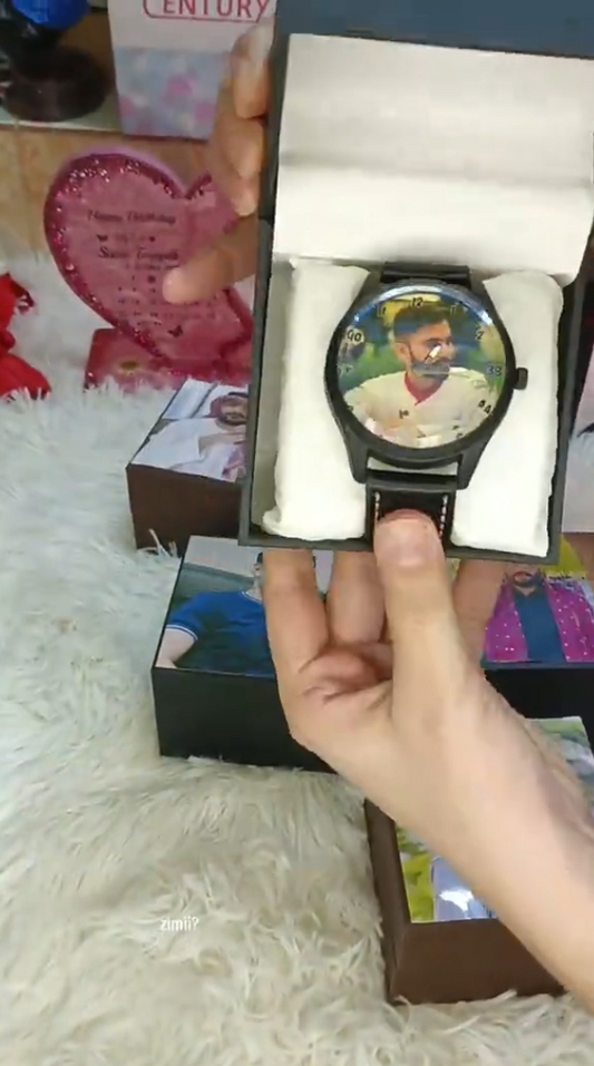 Customized Watch with photo on box